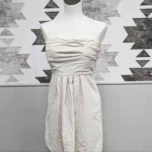 Yellow Pinstripe Mini Dress